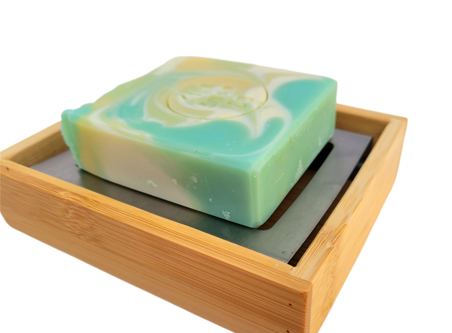 Soap Dish made from Bamboo with Stainless Steel tray.