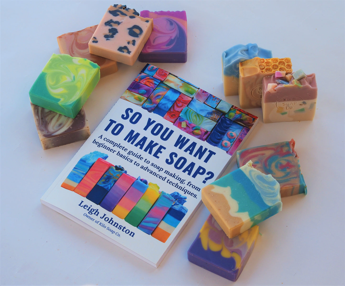 Cover of 'Soap Making for Beginners' by Leigh Johnston — a comprehensive guide to cold process soap making with natural ingredients
